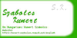 szabolcs kunert business card